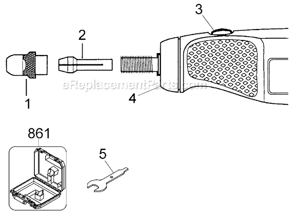 Page A Diagram and Parts List for RT550C Type 1 Black and Decker Multi-Tool